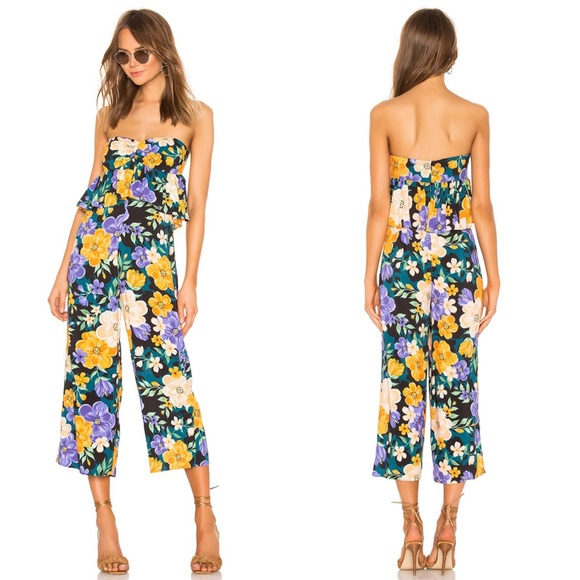 NEW Tularosa Marley Floral Strapless Jumpsuit